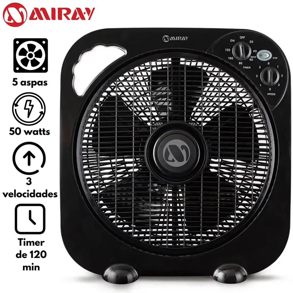 Ventilador Circulador 12 VMC-1052 Negro