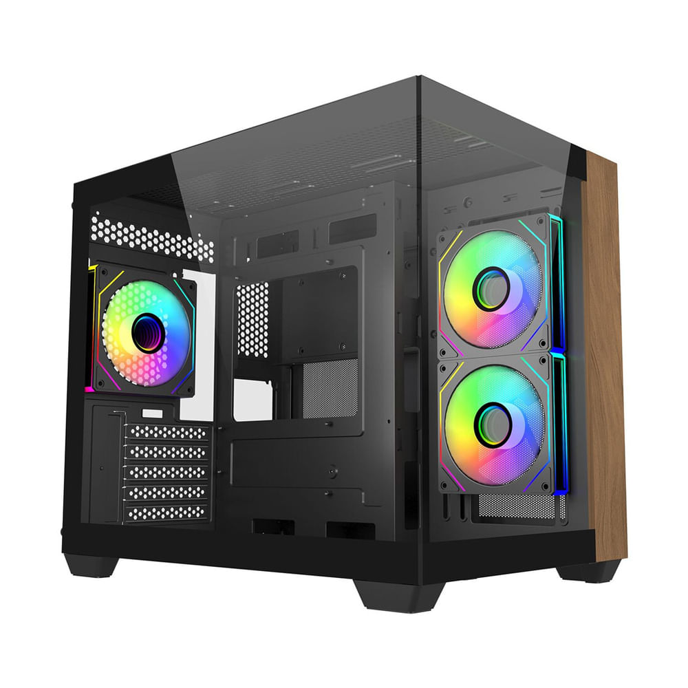 Case Mini Tower Cooler Master Elite 481 3 Fan Conectividad Black