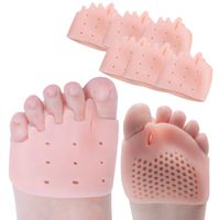 Par de Almohadillas para Metatarso con Separador de Dedos - Silicona Gel Color blanco