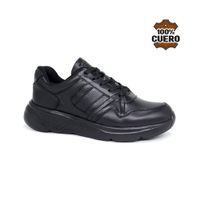 Zapatillas Escolares Cuero JA26Q1-CG909 NEGRO