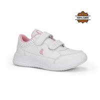 Zapatillas Escolares Cuero CE26Q1-196 BLANCO-ROSA