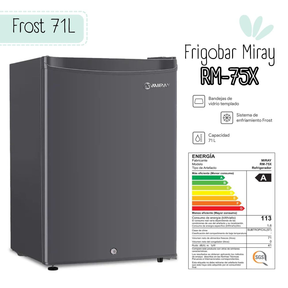 Frigobar Refrigeradora RM-75X Frost 71L | plazaVea - plazaVea