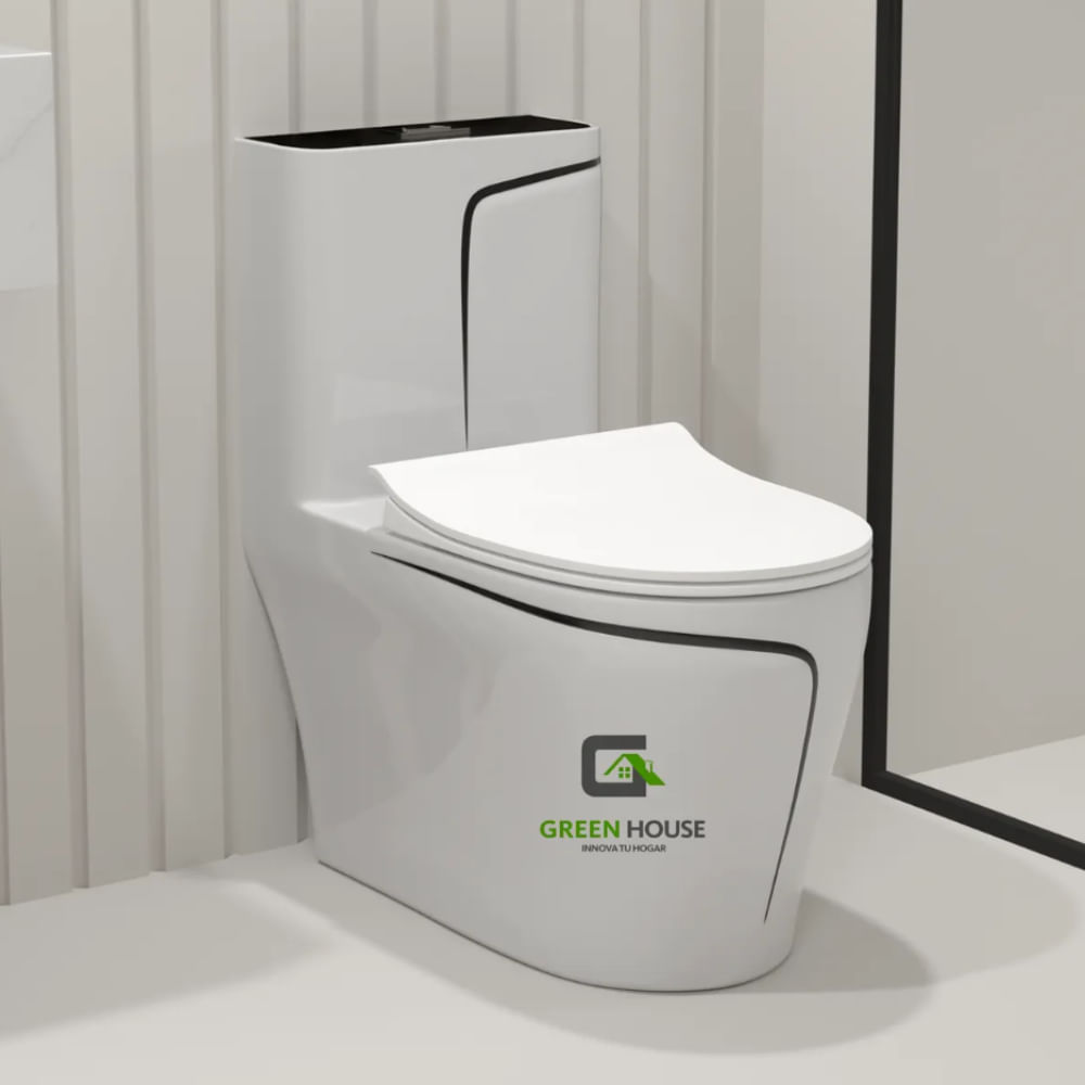 Inodoro de Lujo mediterraneo modelo europeo filo negro