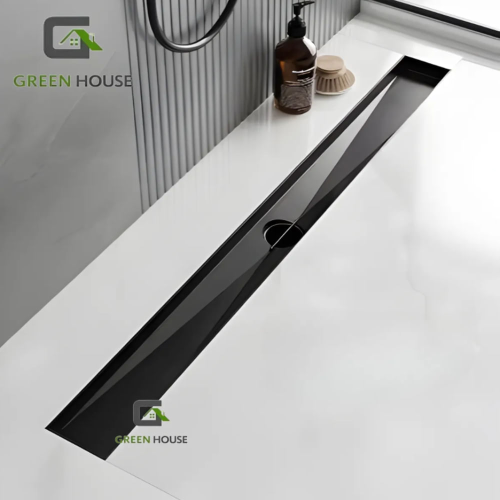 SUMIDERO REVERSIBLE ACERO SUS 304 DE 8X80CM NEGRO