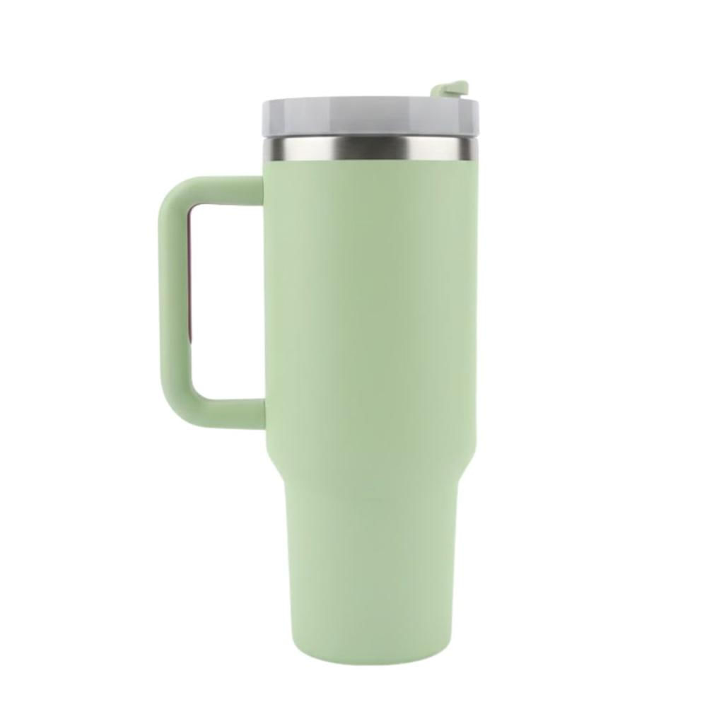 Vaso térmico premium con asa. Frescura que te acompaña a donde vayas - color verde claro