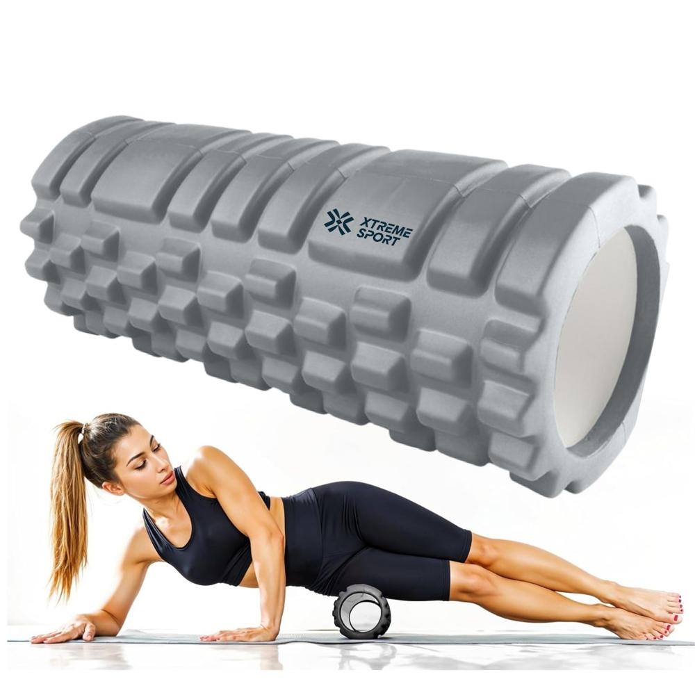 Rodillo Roller De Yoga Y Terapia De 45cm Xtreme Sport Gris