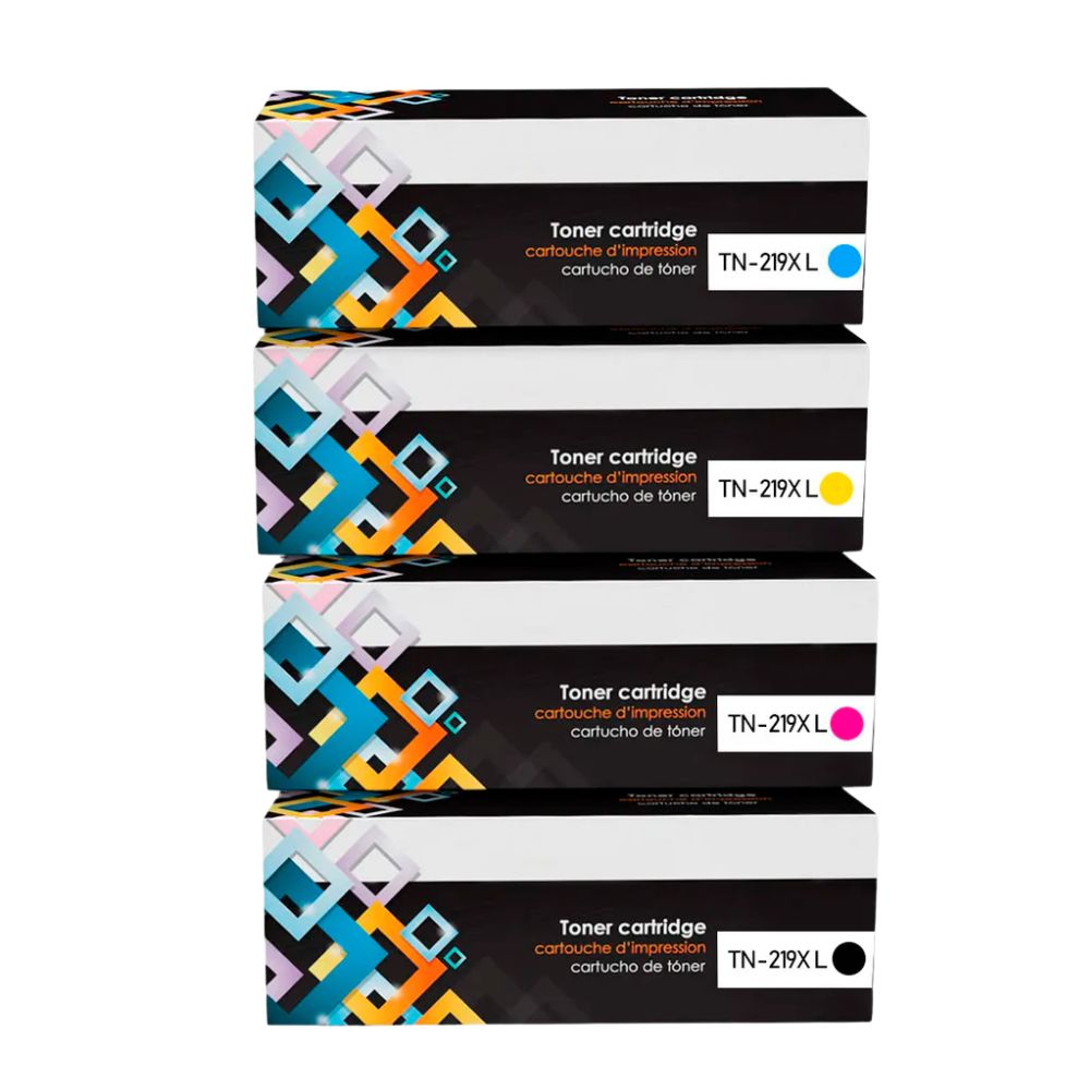 Kit Toner Compatible TN-219XL Negro y Colores L3560CDW MFC-L3760CDW