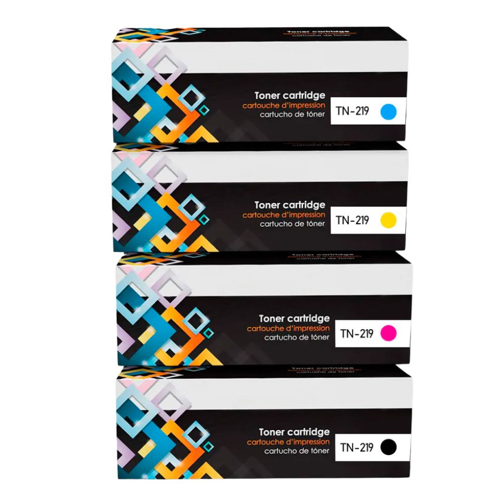 Kit Toner Compatible TN-219 Negro y Colores para L3560CDW  MFC-L3760CDW