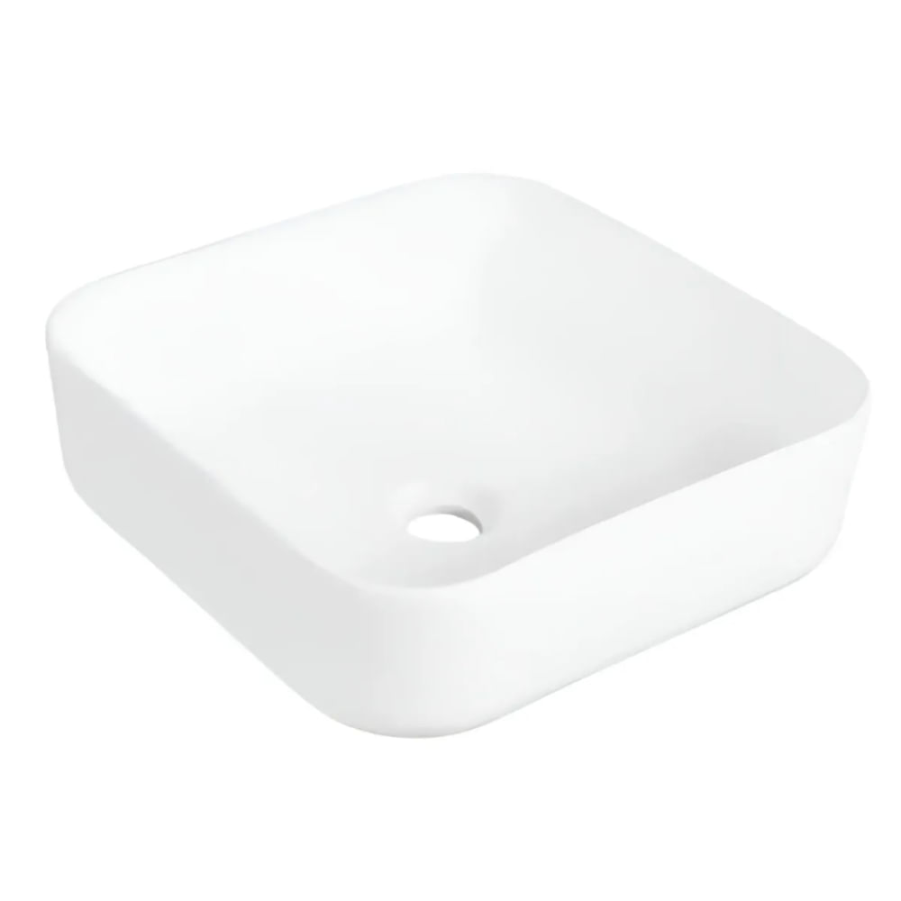 LAVAMANOS BOWL PARA SOBREPONER CUADRADO BLANCO