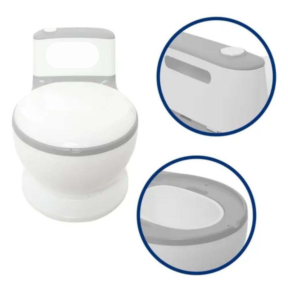 Inodoro Bacin De Entrenamiento Musical Para Niños gris