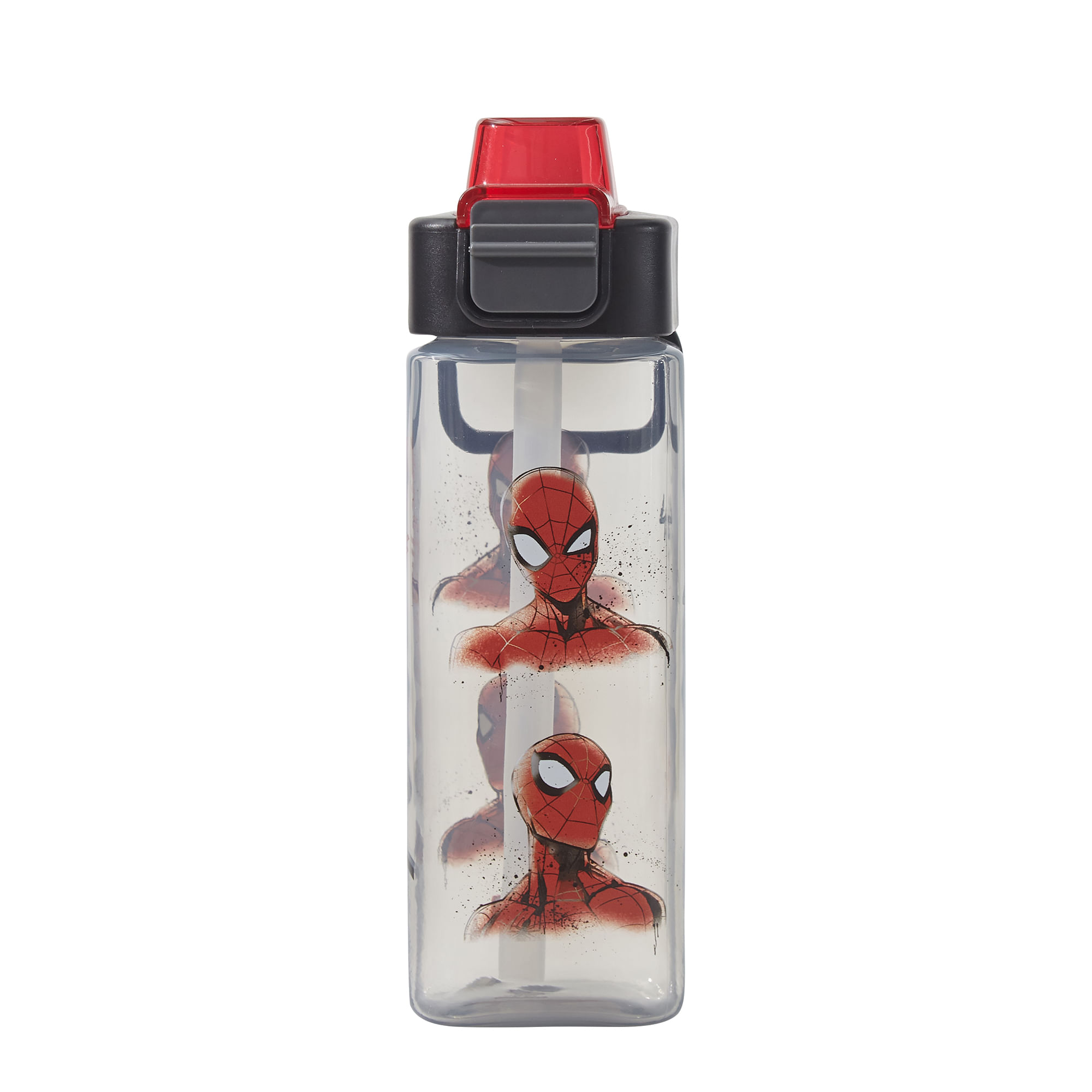 Botella DISNEY Cuadrada Con Tapa 500ml Spiderman