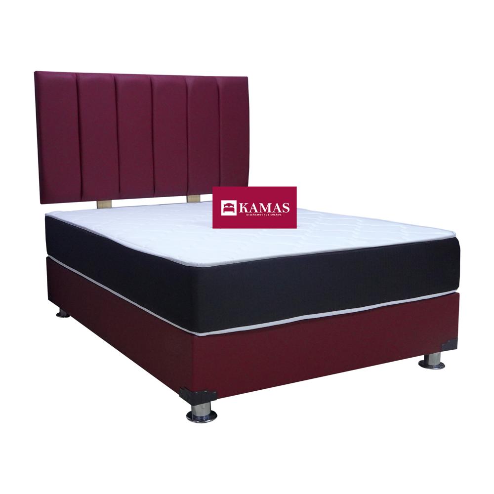 DORMITORIO 2 PLAZAS KAMAS SARKI CON CABECERA LINEAL 1 - VINO