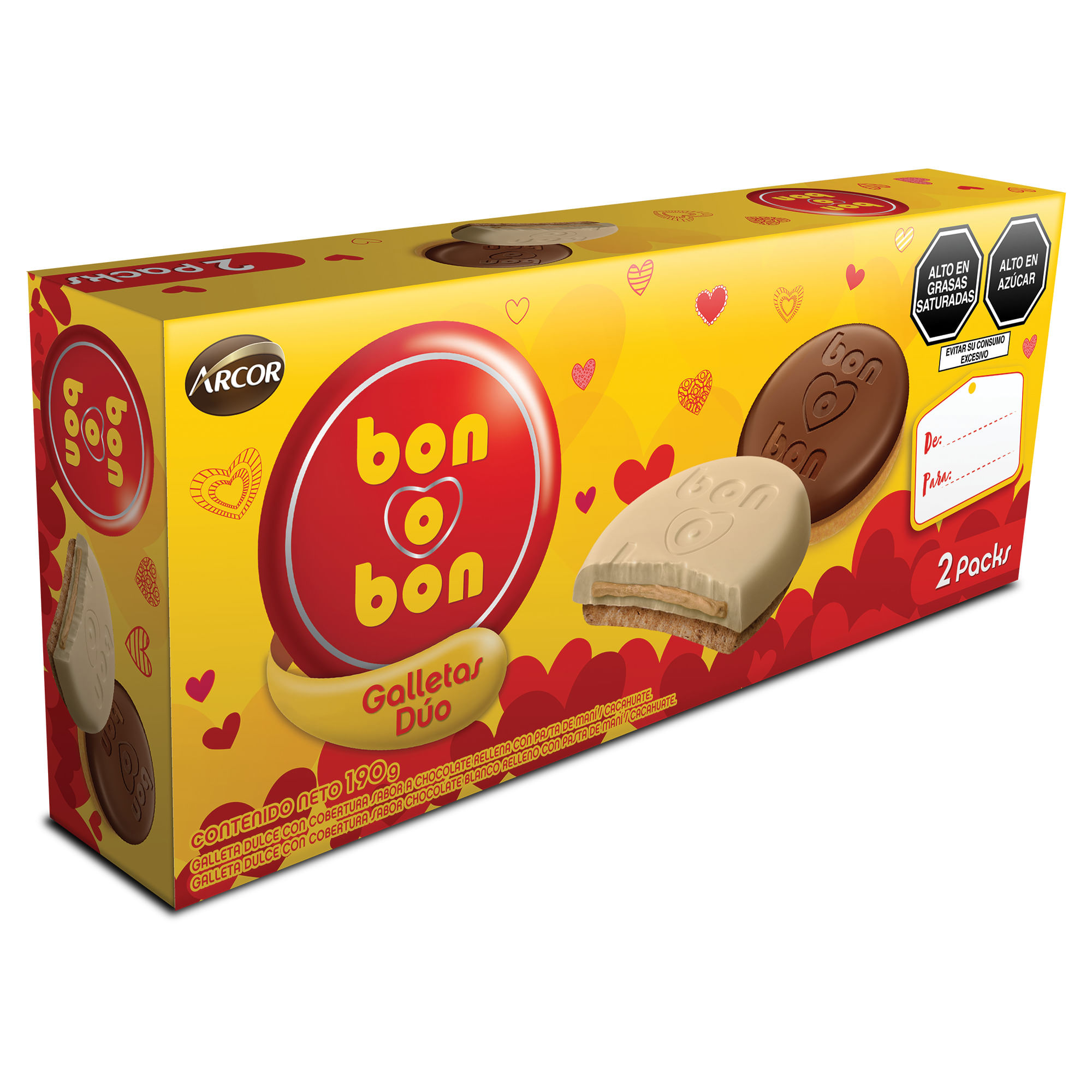 Bombones de Chocolate BON O BON Mix Galletas Caja 190g