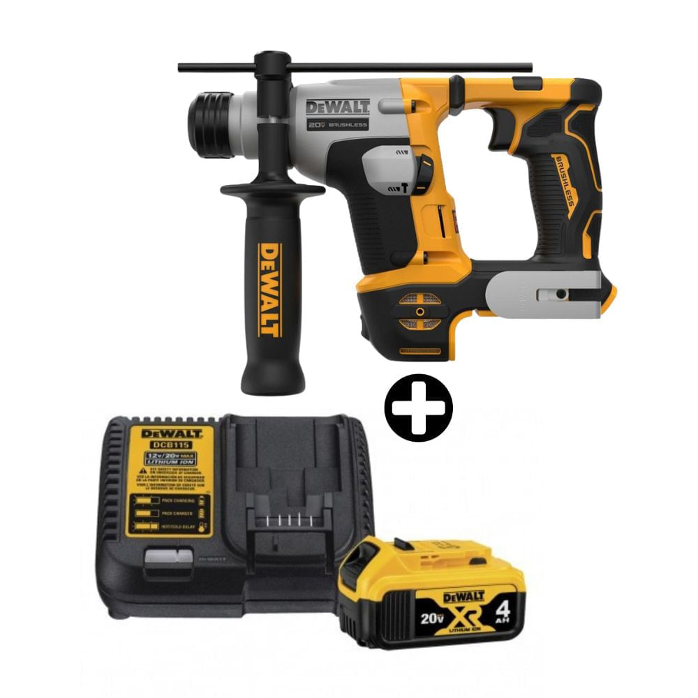 COMBO Rotomartillo Inalámbrico Sds Plus 20V Dewalt + Batería 20V Dewalt Modelo DCB204K3 con Cargador DCB1104