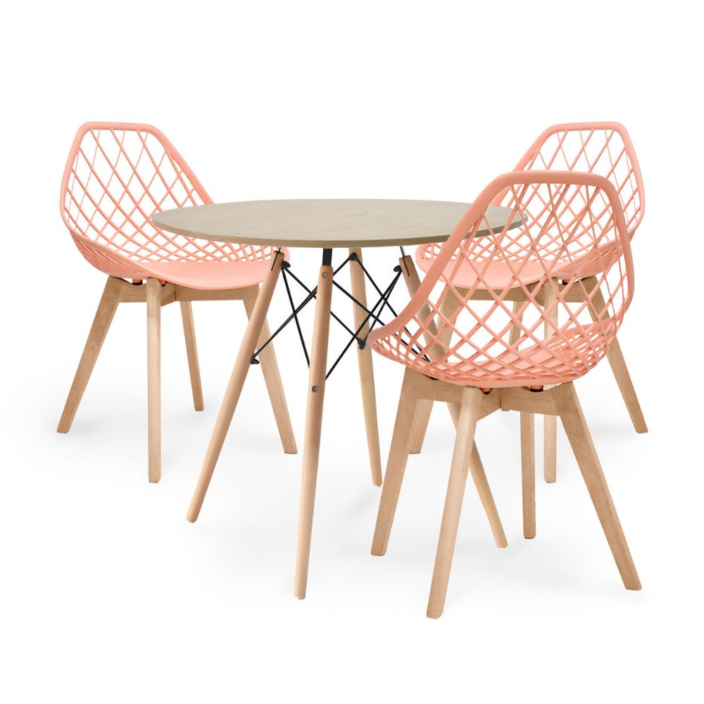 Juego de comedor Sahara 3 puestos Rosa Bonno