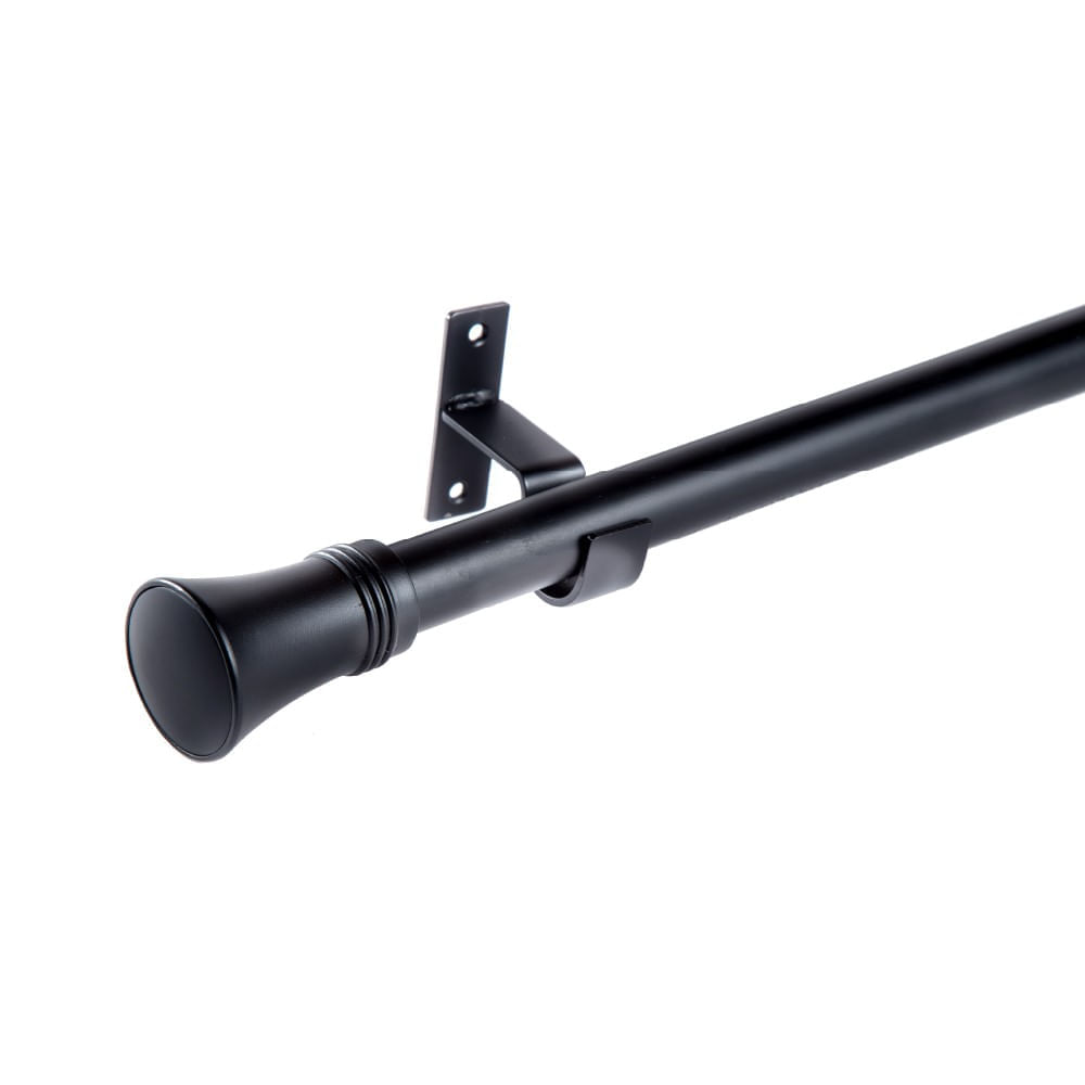 Set Cortina Extensible 16/19mm 170-320cm Conic Negro Metalhsa