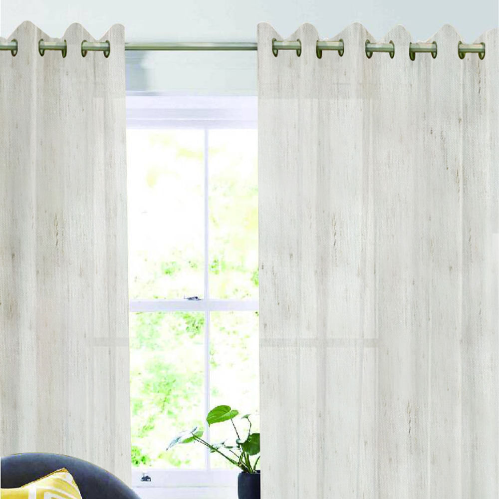 Cortina Velo 140x220cm Blanco y Jaspeado Beige Orange