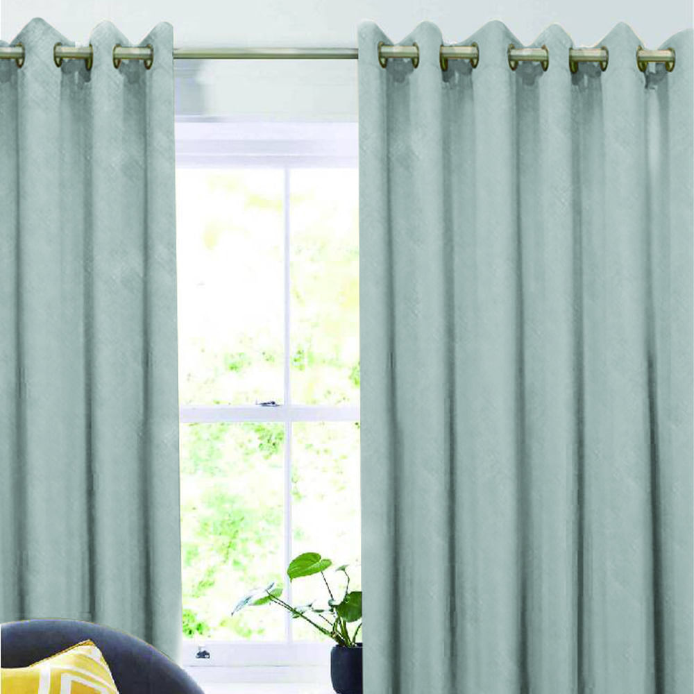 Cortina de tela 135x220cm Gris Azulado Orange