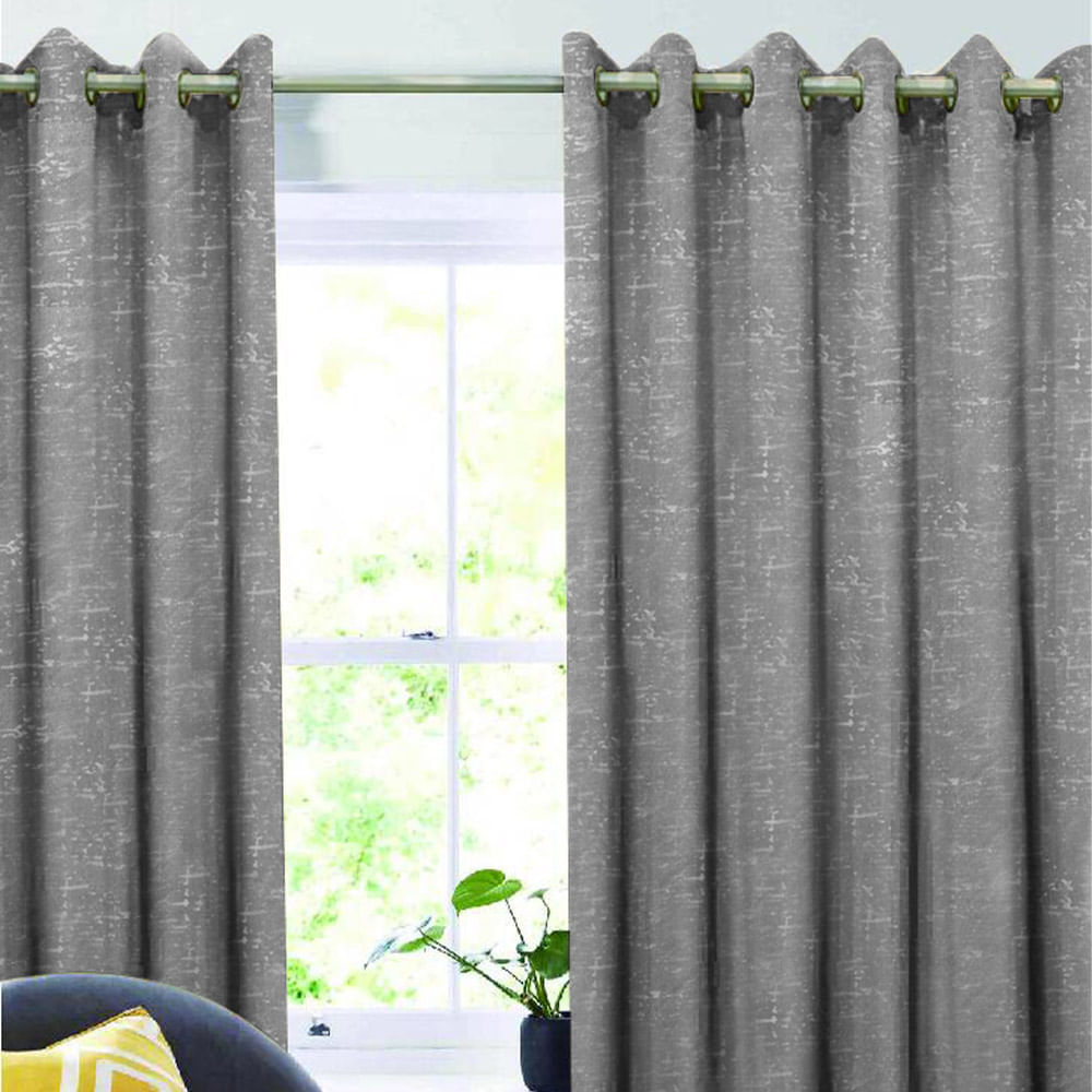 Pack x 2 Cortinas de tela Gris Oscuro Orange