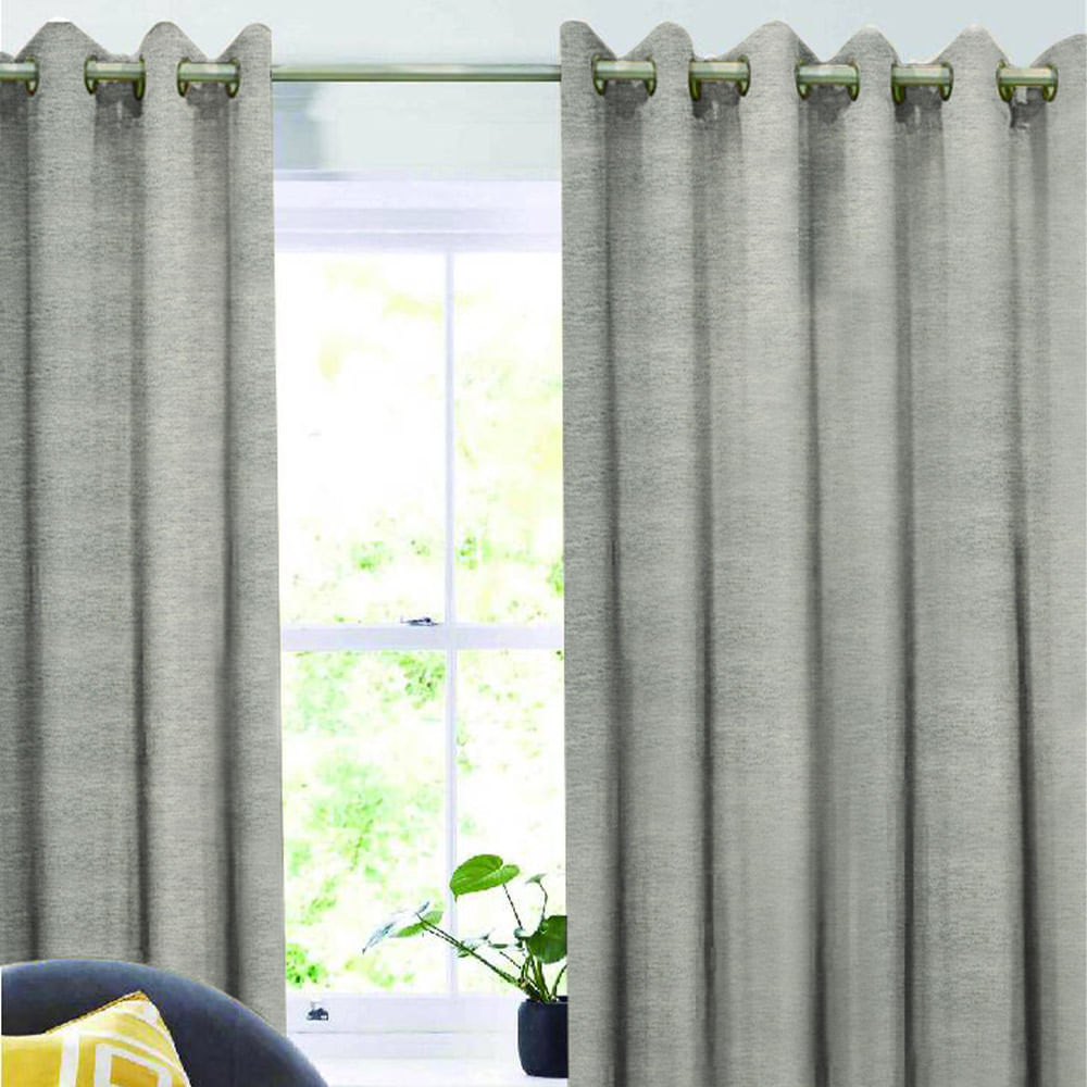 Cortina Blackout 140x220cm Gris Ocuro Orange