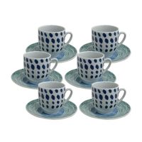 Taza con plato 12 piezas 90ml 10.9cm Life Art