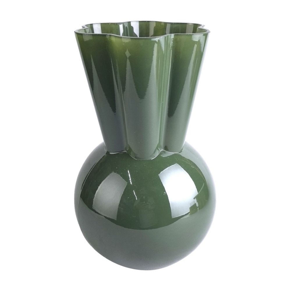 Florero Domo Verde 21cm Decore