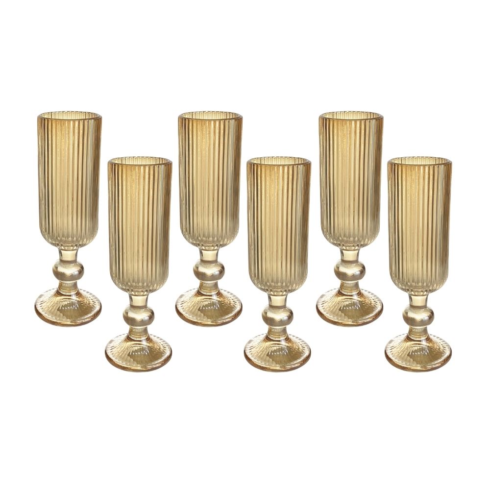 Copa Acanalada Champagne Bruma Dorada 170ml Life Art