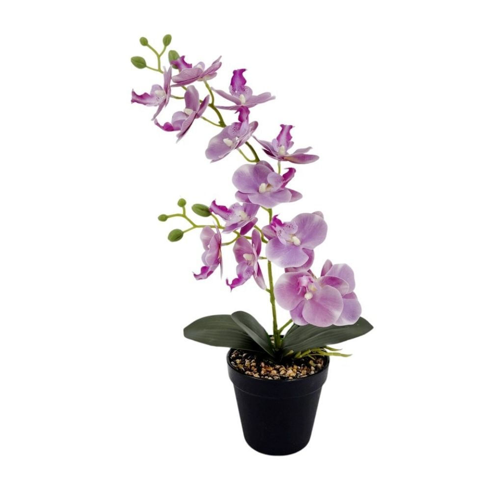 Planta Artificial Orquídea Lila Orange