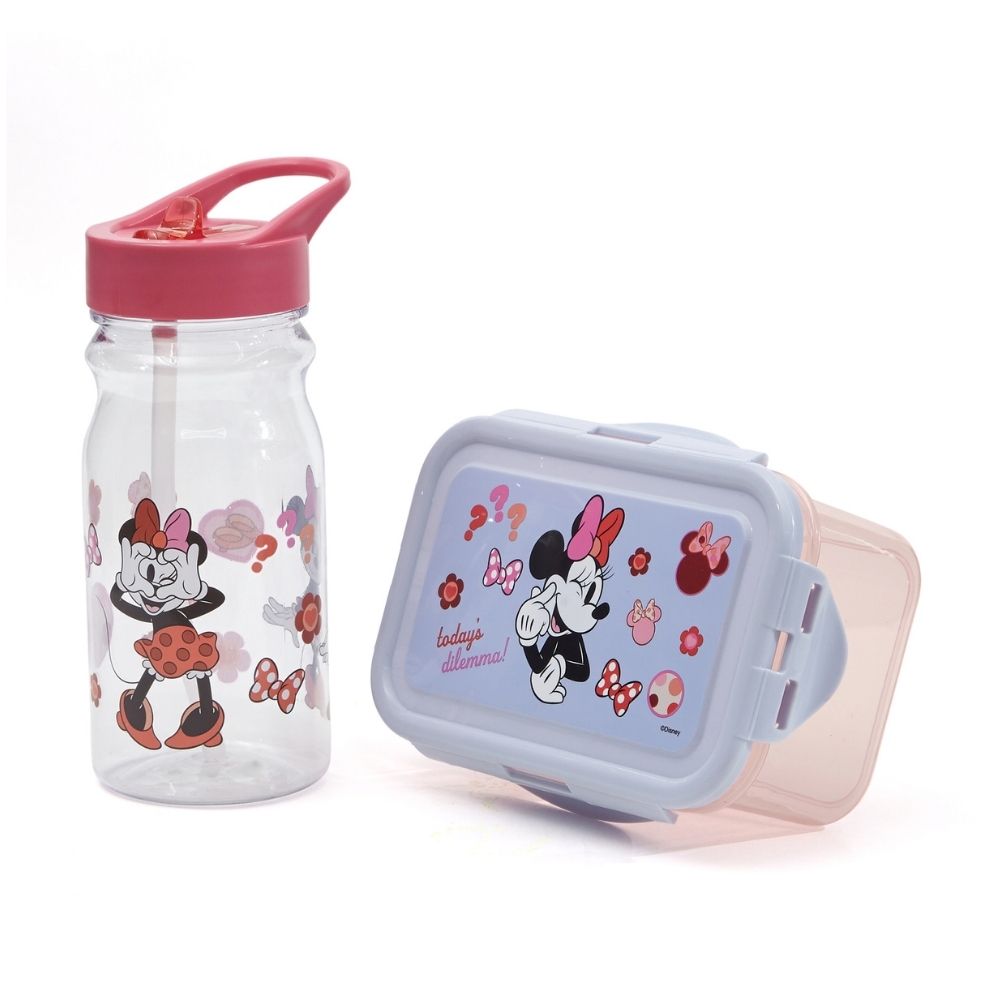 Pack 2 Piezas Taper hermético y Botella Minnie Disney