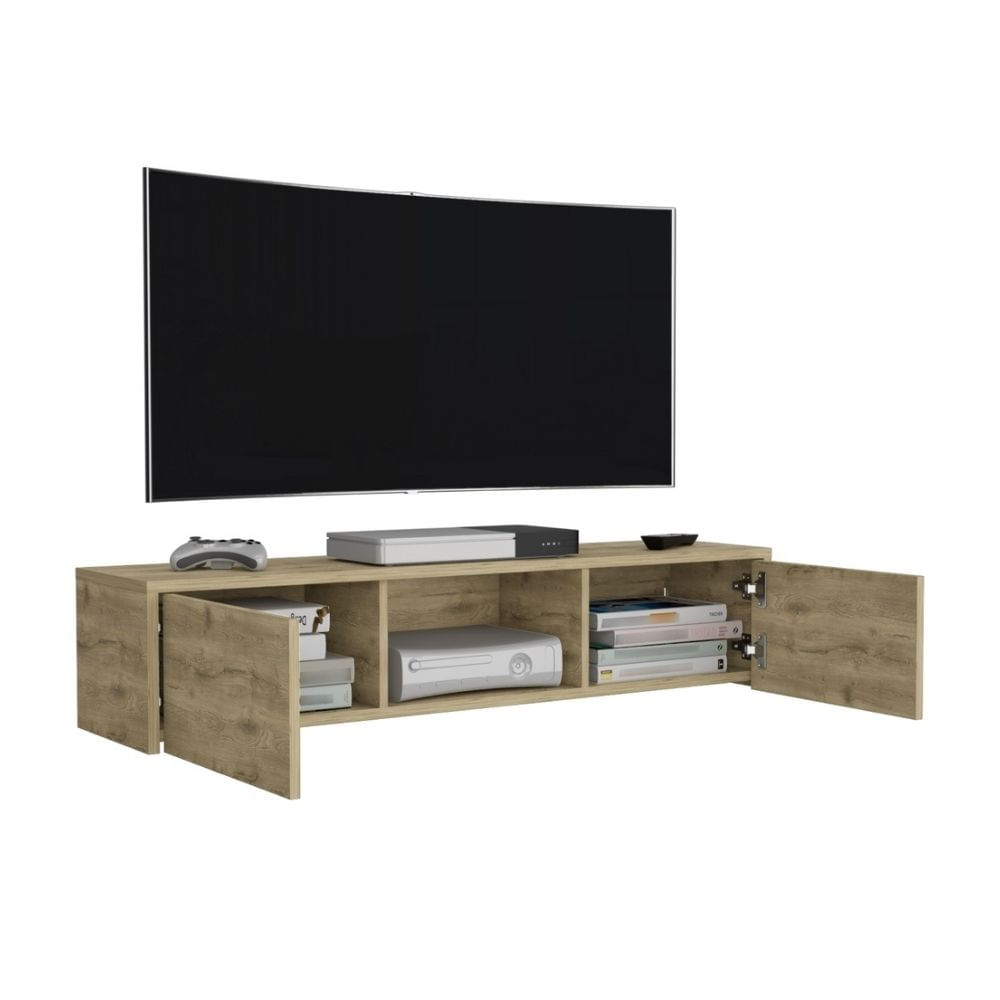 Panel TV 65" Gleid 2 Puertas Macadamia Tuhome