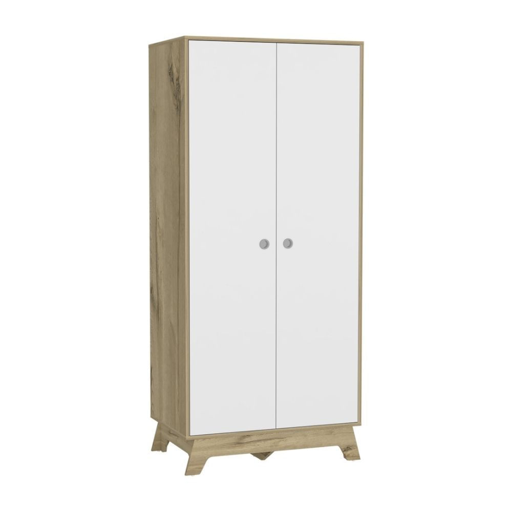 Ropero Bicolor 2 Puertas 2 Cajones Blanco/Duna Tuhome