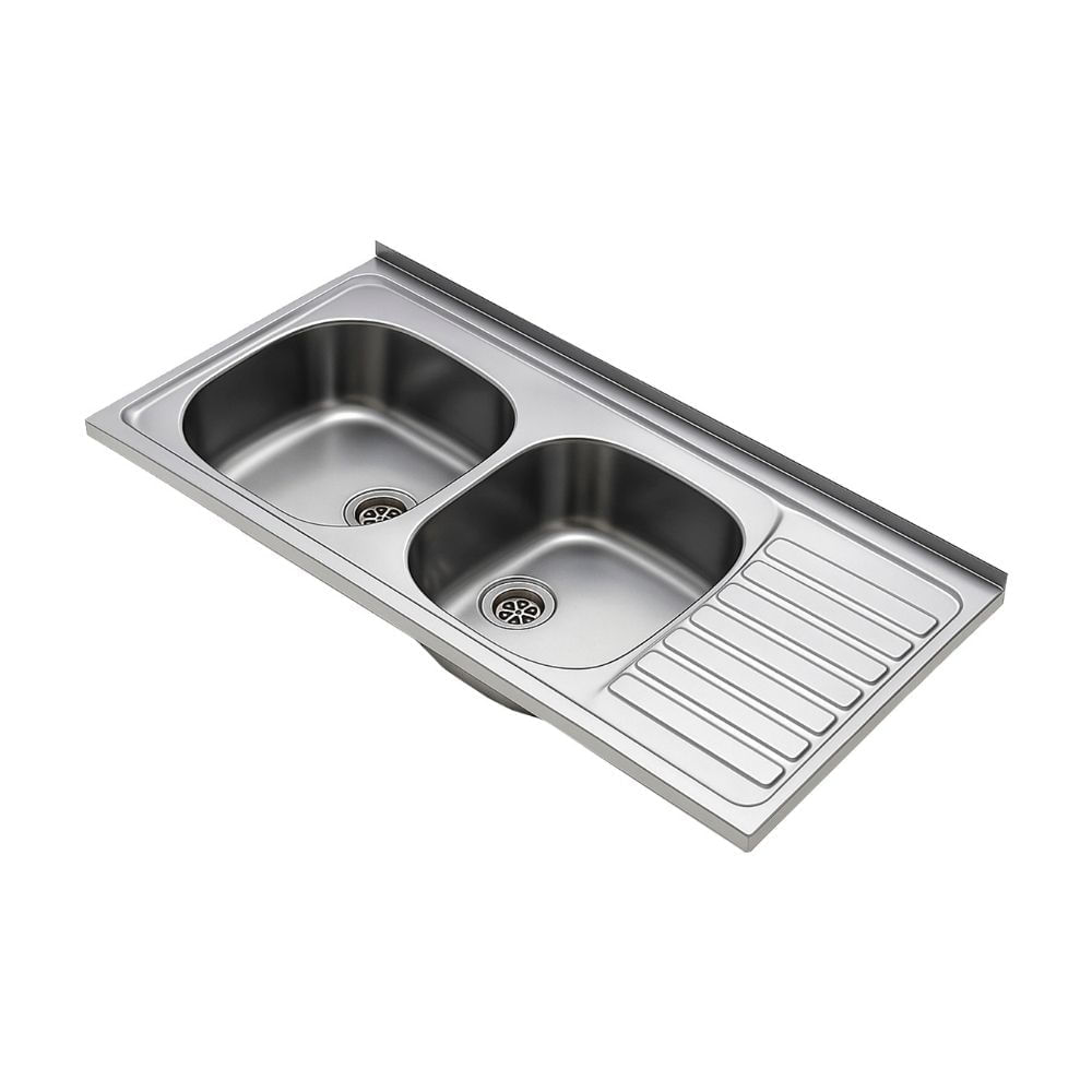 Lavadero Acero 120x50cm con escurridor 2 pozas Teka