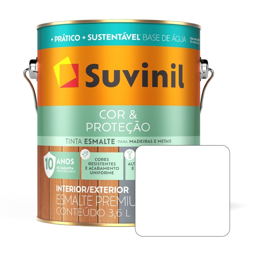 Esmalte Suvinil Mate Blanco Agua 3.6lt
