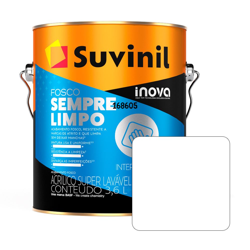 Pintura Suvinil Innova Limpio Blanco Nieve 3.6 Litros