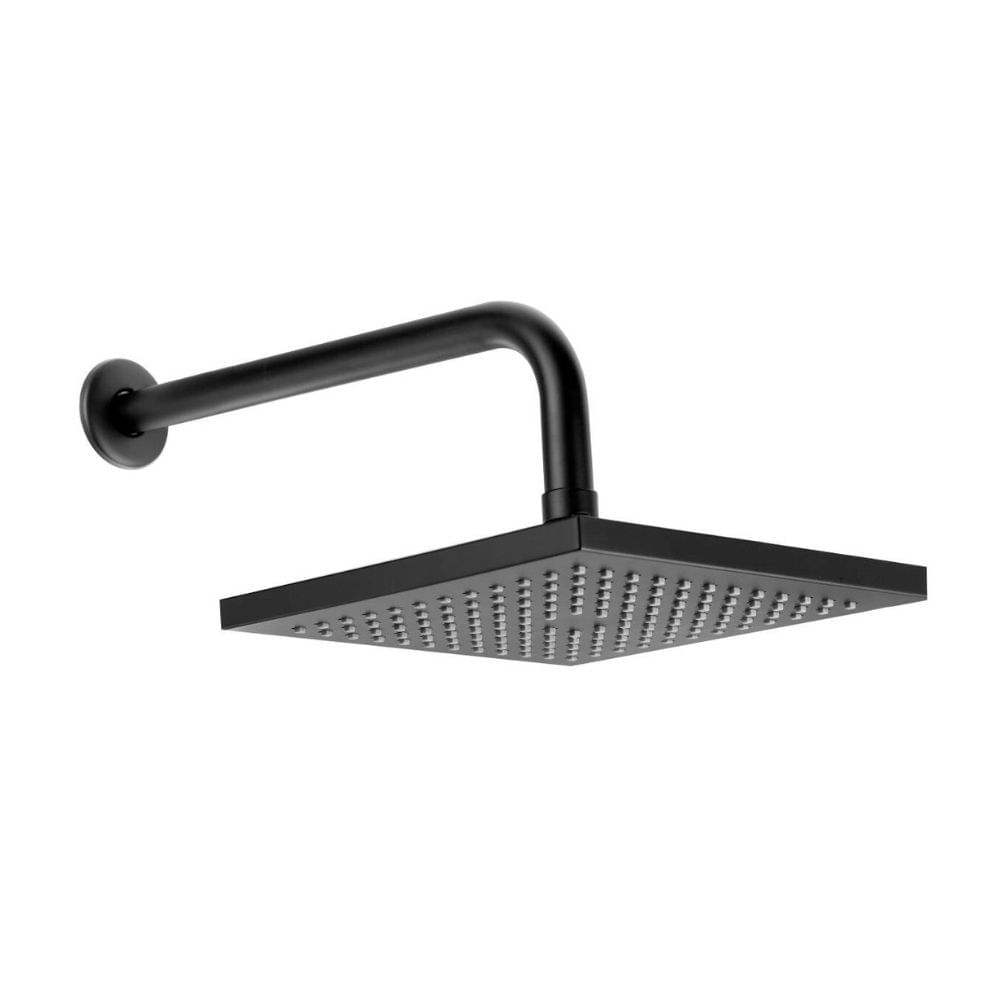 Salida de Ducha Cuadrada Negra 21cm Orange