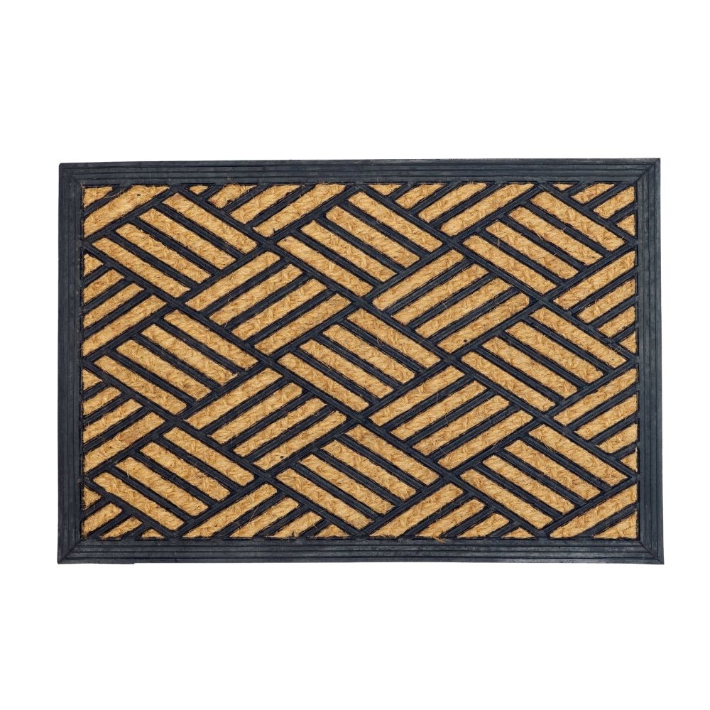 Felpudo de Coco y Goma Rayas 40x60cm Orange