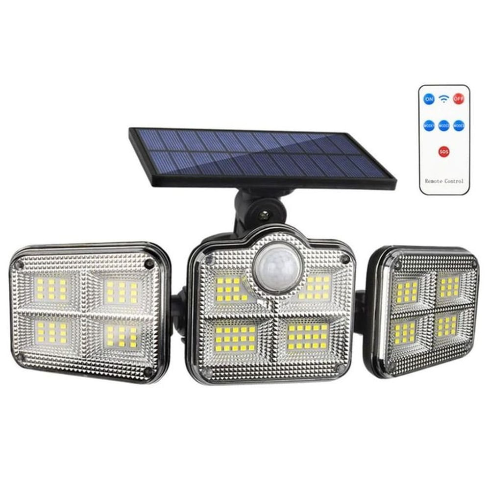Lampara Reflector para Exteriores Panel Solar Sensor de Movimiento