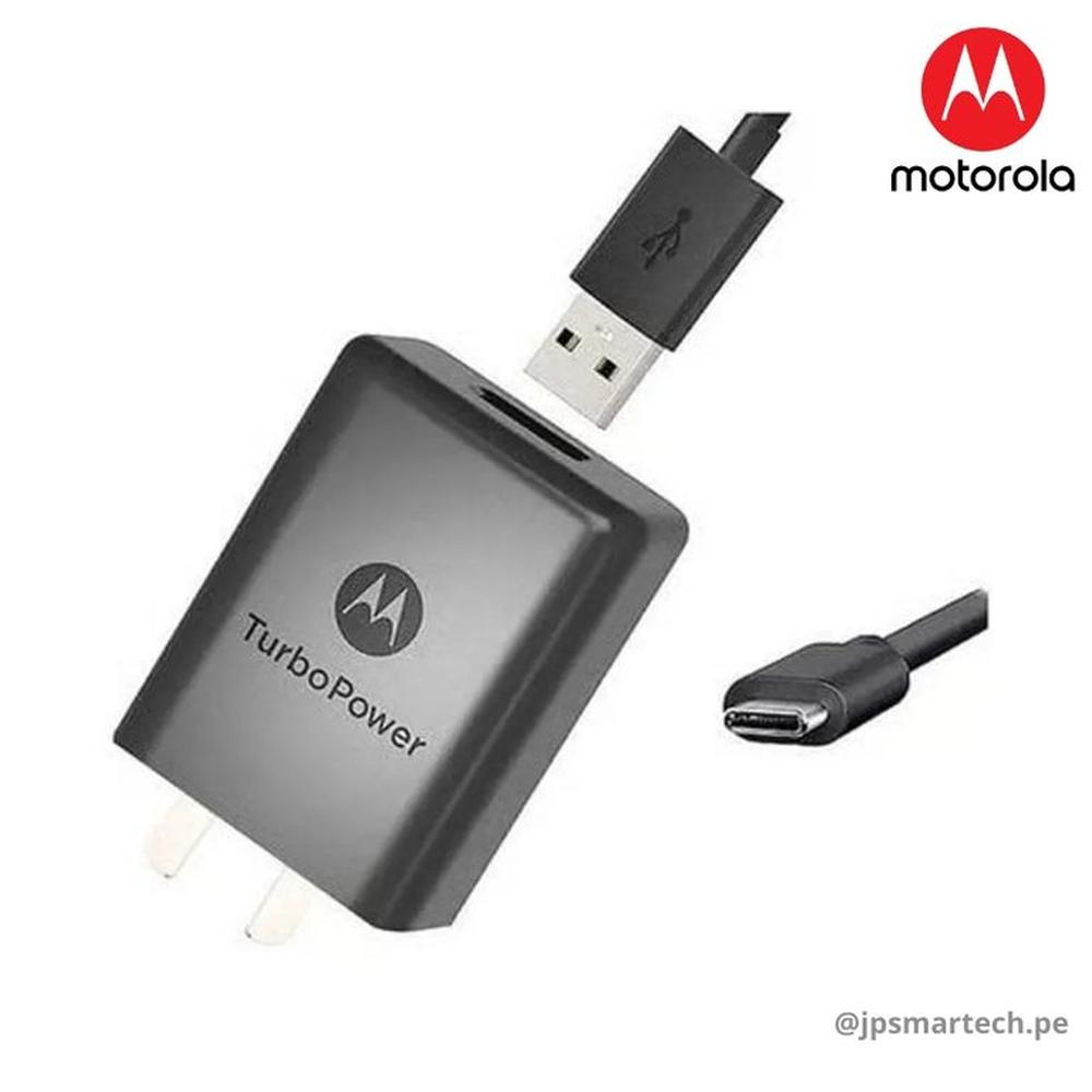 Cargador Motorola Turbo Power USB a Tipo C - 30W - Negro