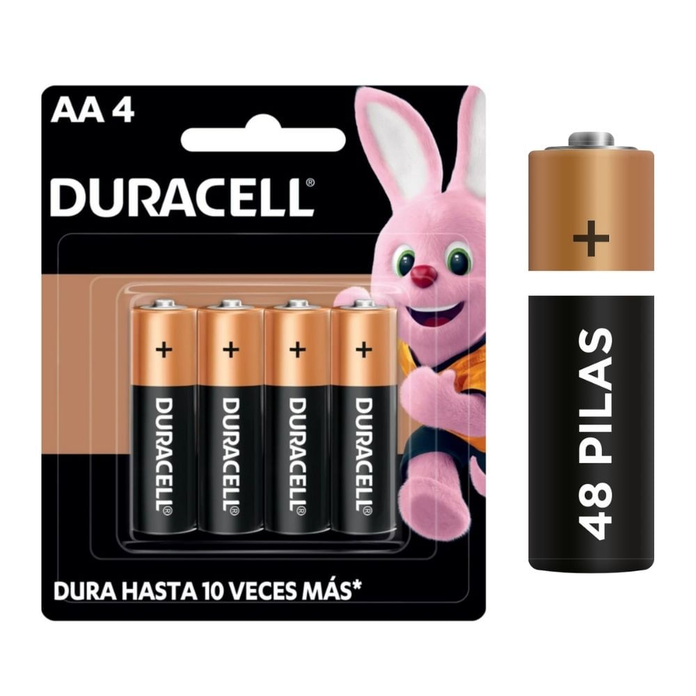Caja de 48 unid de Pilas Alcalinas Duracell De 1.5v AA