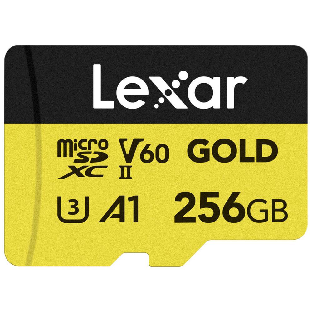 Memoria Micro SDXC U3 V60 Lexar Professional 256GB - W180MBs -R280MBs GOLD