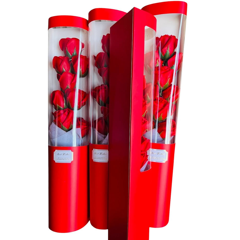 Ramo de Rosas Artificiales Petalos de Jabon con Luces