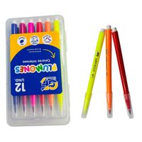 Plumones Punta Pincel Coloridos Set de 12