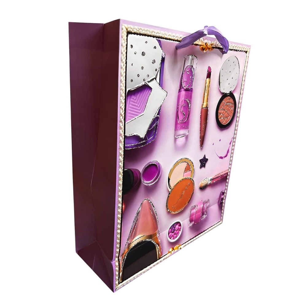 Bolsas de Regalo con Efecto Relieve 32cm x 17cm x 10cm Morado