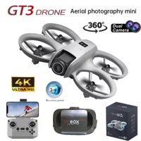 Dron GT3 Doble Cámara 4K Luces LED C Remoto Lentes de Realidad Virtual VR Drone Dual Camera Genieka