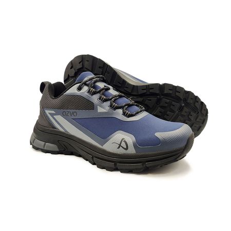 Zapatilla Outdoor Azva Modelo Urus Azul y negro talla 43