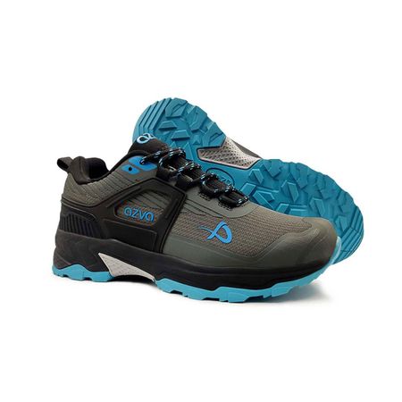 Zapatilla Outdoor Azva Modelo Soray Gris y jade talla 37