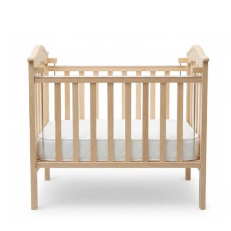 Cuna Cama Cuna con Colchon para bebes en Madera Natural