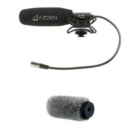 Micrófono Shotgun Azden SGM-250MX Mini-XLR con Kit de Paraviento para Blackmagic Pocket Cinema (Sopo 1542247-REG