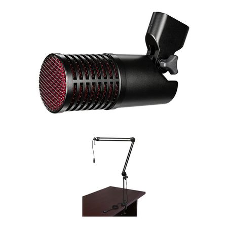 Micrófono sE Electronics DynaCaster con Kit de Brazo de Transmisión: Ideal para Podcasting, Voces y 1696425-REG