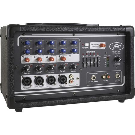 Peavey PV 5300 - Mezclador Potenciado de 5 Canales, 200 Watts, con Efectos y Salidas Múltiples 878231-REG